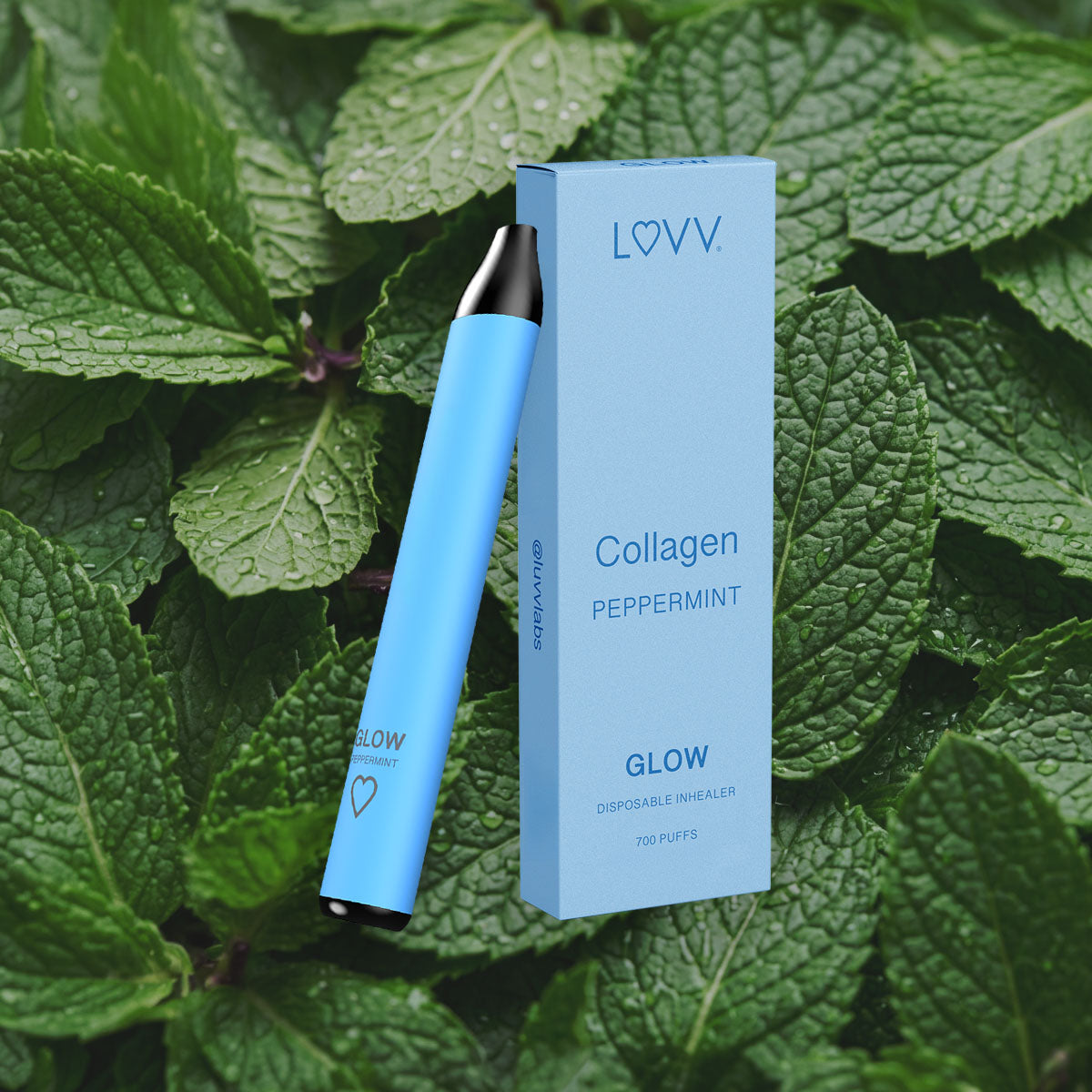 Collagen Inhaler | Peppermint Collagen Diffuser | GLOW by LUVV LUVV Labs Collagen Inhaler | Peppermint Collagen Diffuser | GLOW by LUVV LUVV Labs