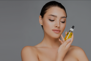 woman with serum
