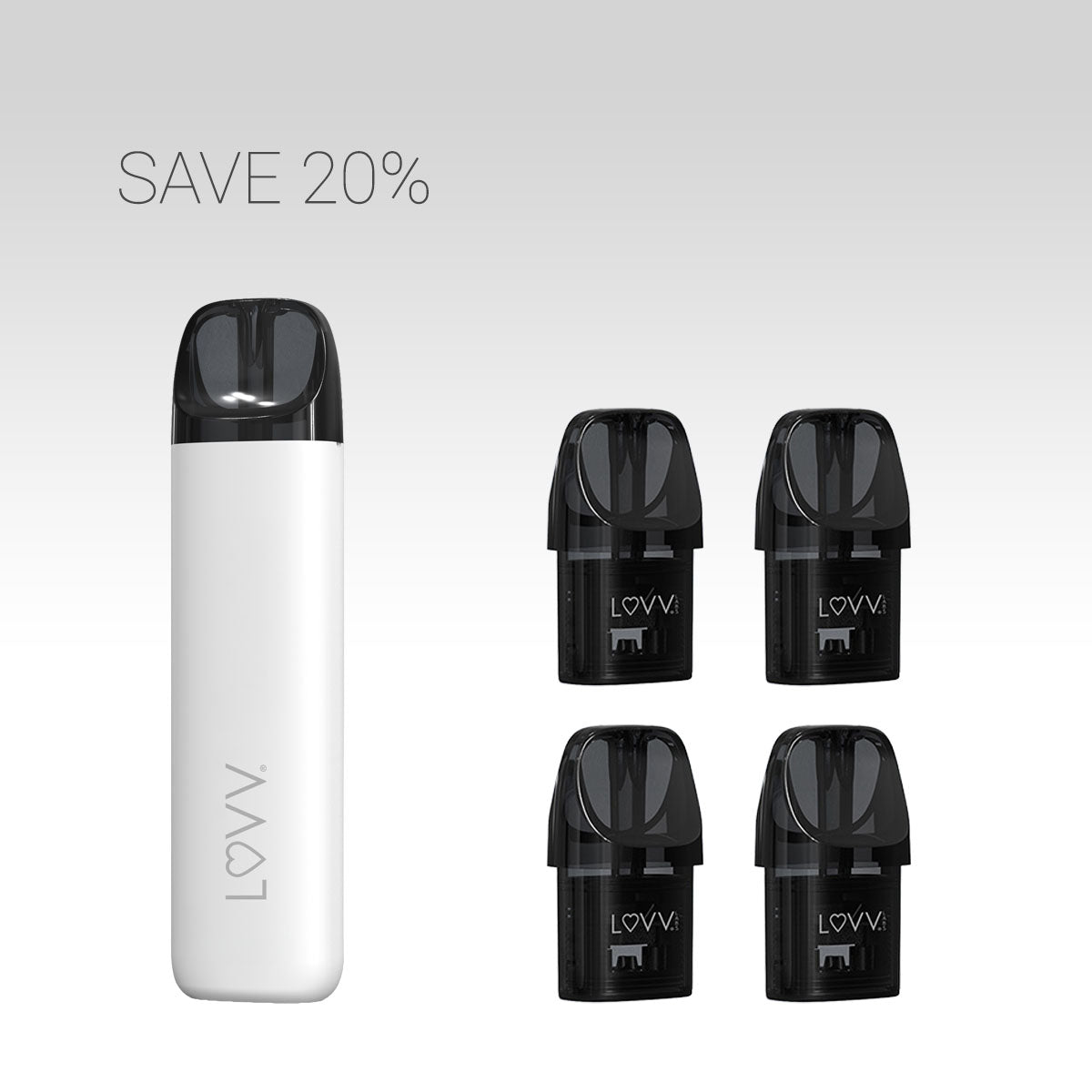 LUVV Pure Rechargeable Kit + Pods Bundler