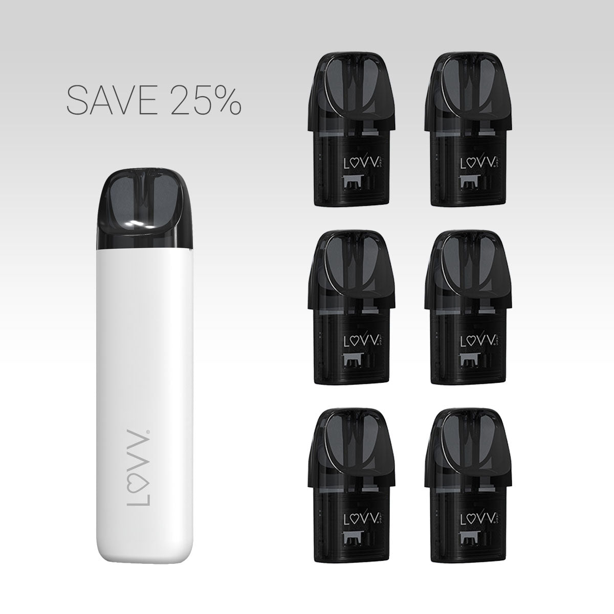 LUVV Pure Rechargeable Kit + Pods Bundler