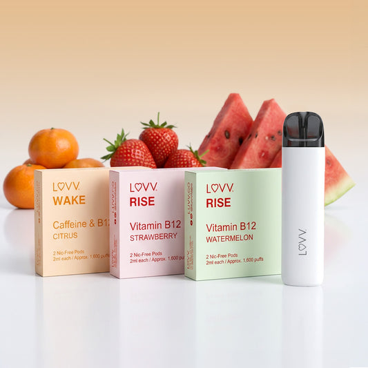 Wide Variety of Nic-Free Pod Formulas tagged "Vitamin B12" LUVV Labs Wide Variety of Nic-Free Pod Formulas tagged "Vitamin B12" LUVV Labs